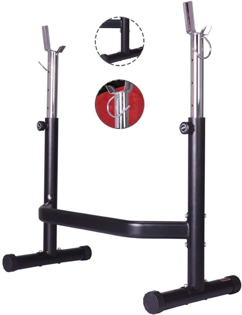 Pull-Up Bars Squat Rack Bench Press Men's Fitness Barbell Rack al Shelf Adjustable Bracket Home Indoor Gym Strength Training Stand Only Sell Shelves Squat Rack zhuang94