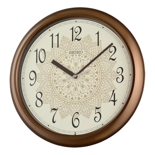 Seiko Orologio Da Parete Clock Marrone Metallizzato