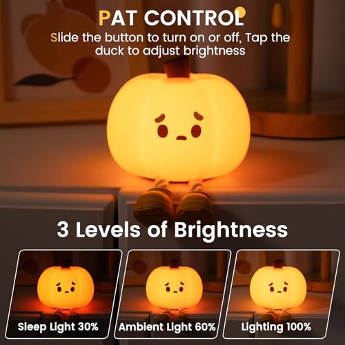 Yr Yrhh-Pet K-1165 Sad Pumpkin Night Light, Cute Halloween Decor thumb #2