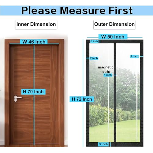 Image of The Furnishing Tree Magnetic AC Curtain | Transparent, Thermal-Insulated Door Screen | Hands-Free for Shops, Kitchens, Bedrooms, and AC Rooms, Fit Doors Upto - WxH(46 inchx70 inch), PVC Thickness 0.20 mm.