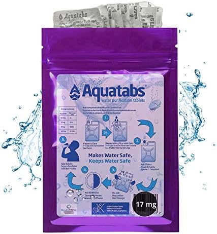Aquatabs NaDCC 67 MG x 50 World's #1 Water Purification Treatment Tablets 1 Tablet = 10 litre (1 Pack, 67 MG)