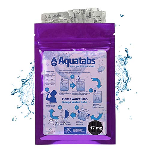 Water Purification Tablets 17mg (NaDCC) x 100 – Treat 2-5 Litres per Tablet – Camping, Travel & Emergency (1 Pack, 17 MG)