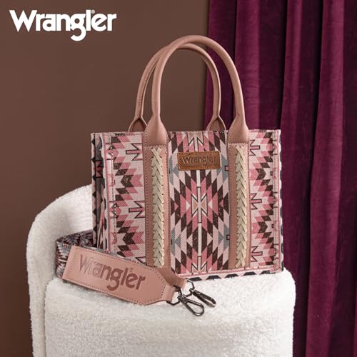 Image of Montana West X Wrangler Tote Bag for Women Boho Aztec Shoulder Purse Top Handle Satchel Handbag
