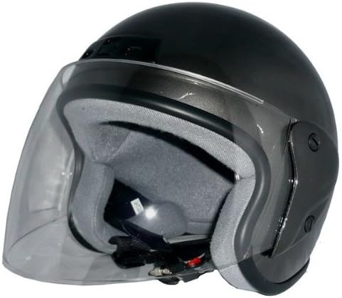 Amazon ザワキタ ジェットヘルメット ガンメタ Sg公認 公道走行可 全排気量対応 Uvカット ハードコートシールド ベンチレータ ジェット 車 バイク