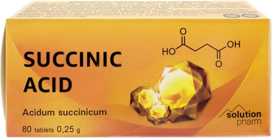 Succinic Acid/Amber Acid with Vitamin C 80 Tablets