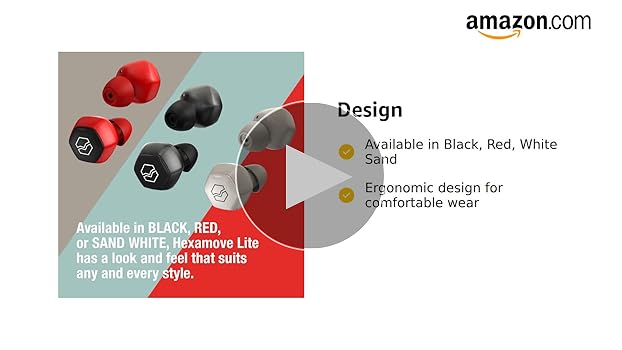 Amazon.com: V-MODA Hexamove Lite, Wireless Earbuds - Black