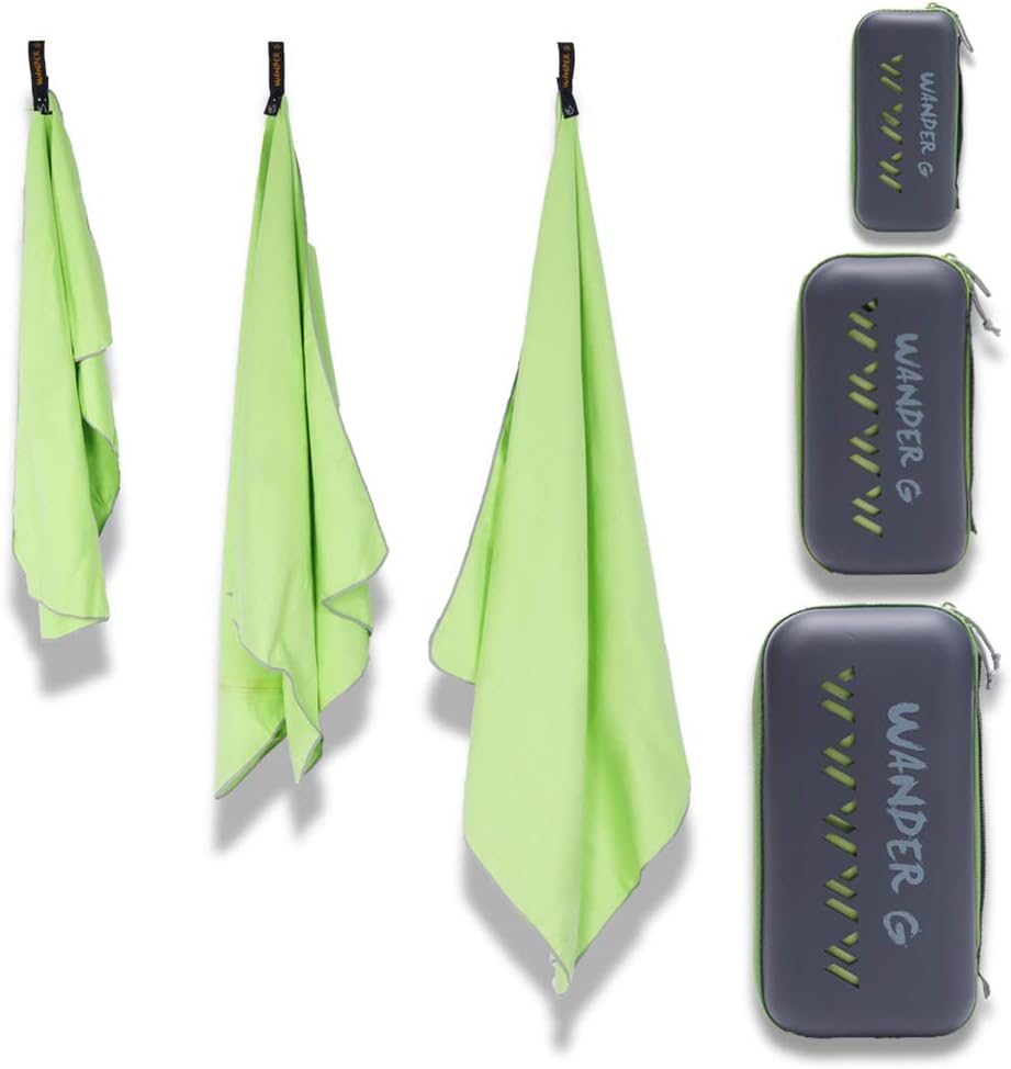 Wander G Microfiber Towel Fast Drying Camping Towel Ultra Soft Compact for Travel Beach Hiking Backpacking Yoga Gym Sports