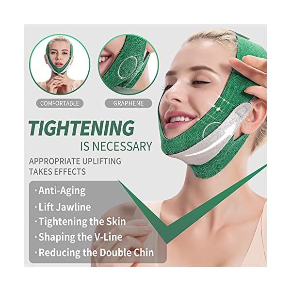 Double-Chin-Reducer-V-Line-Lifting-Mask-Breathable-Face-Slimming-Strap-Reusable-V-Line-Face-Shapes-Chin-Cheek-Lift-Up-Anti-Wrinkle-Lifting-Belt-for-Women-Men-Green Double Chin Reducer, V Line Lifting Mask, Breathable Face Slimming Strap, Reusable V-Line Face Shapes Chin Cheek Lift Up Anti Wrinkle Lifting Belt for Women Men (Green)