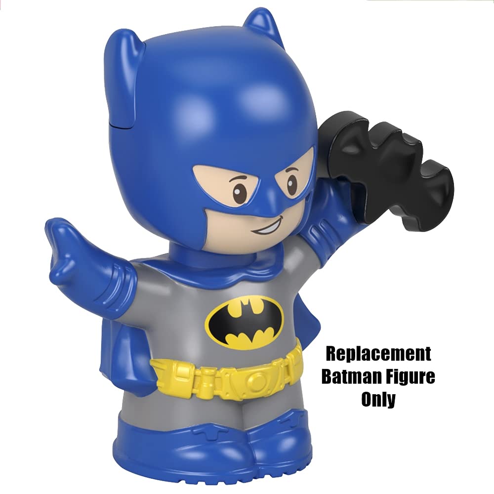 Fisher-Price Parte di ricambio Little People Inspired by DC Superfriends Pack GMJ14 - Figura di Batman di ricambio