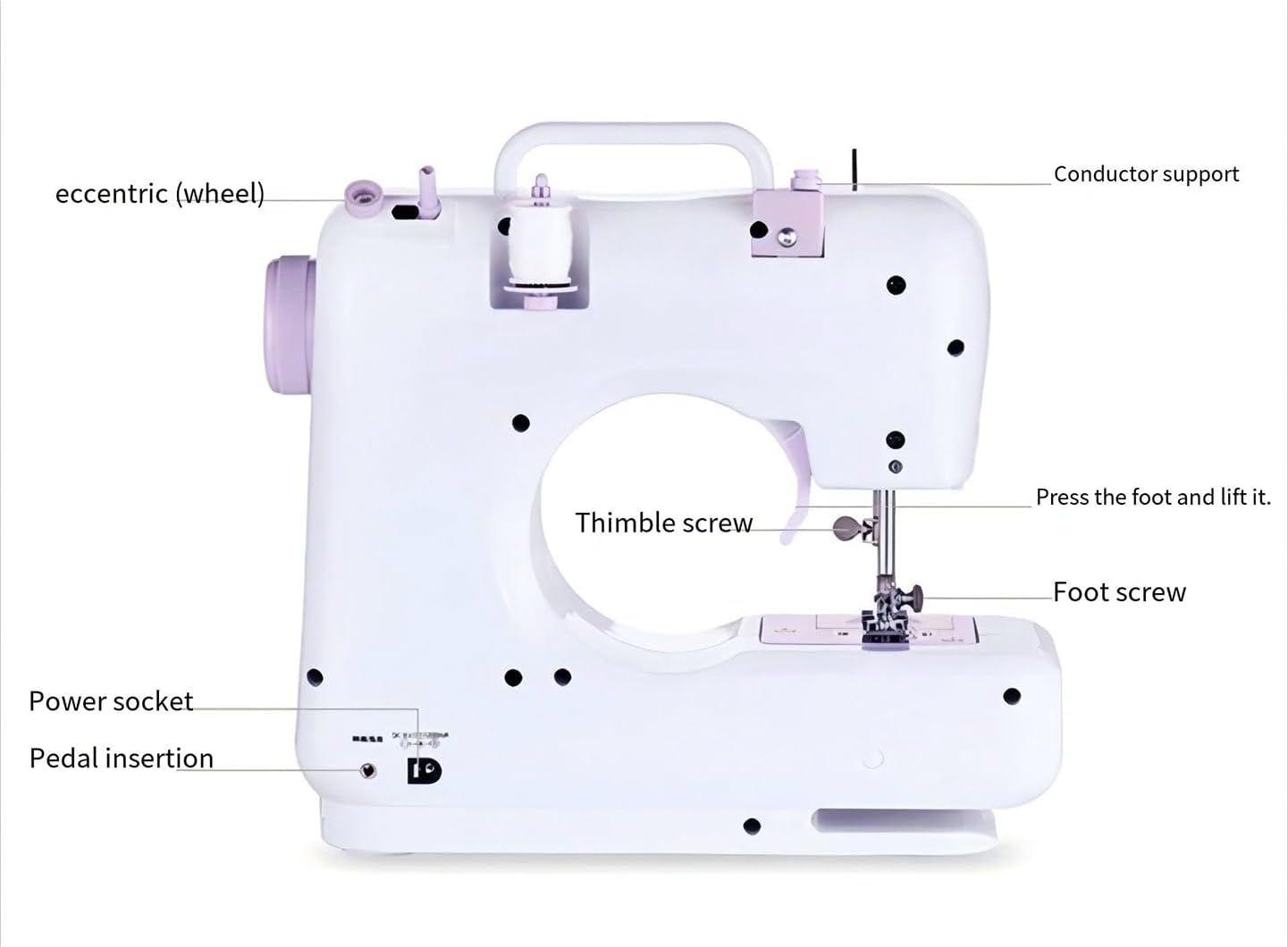 Household Small Electric Sewing Machine Suitable for Making Handmade Clothes with Overlock Function