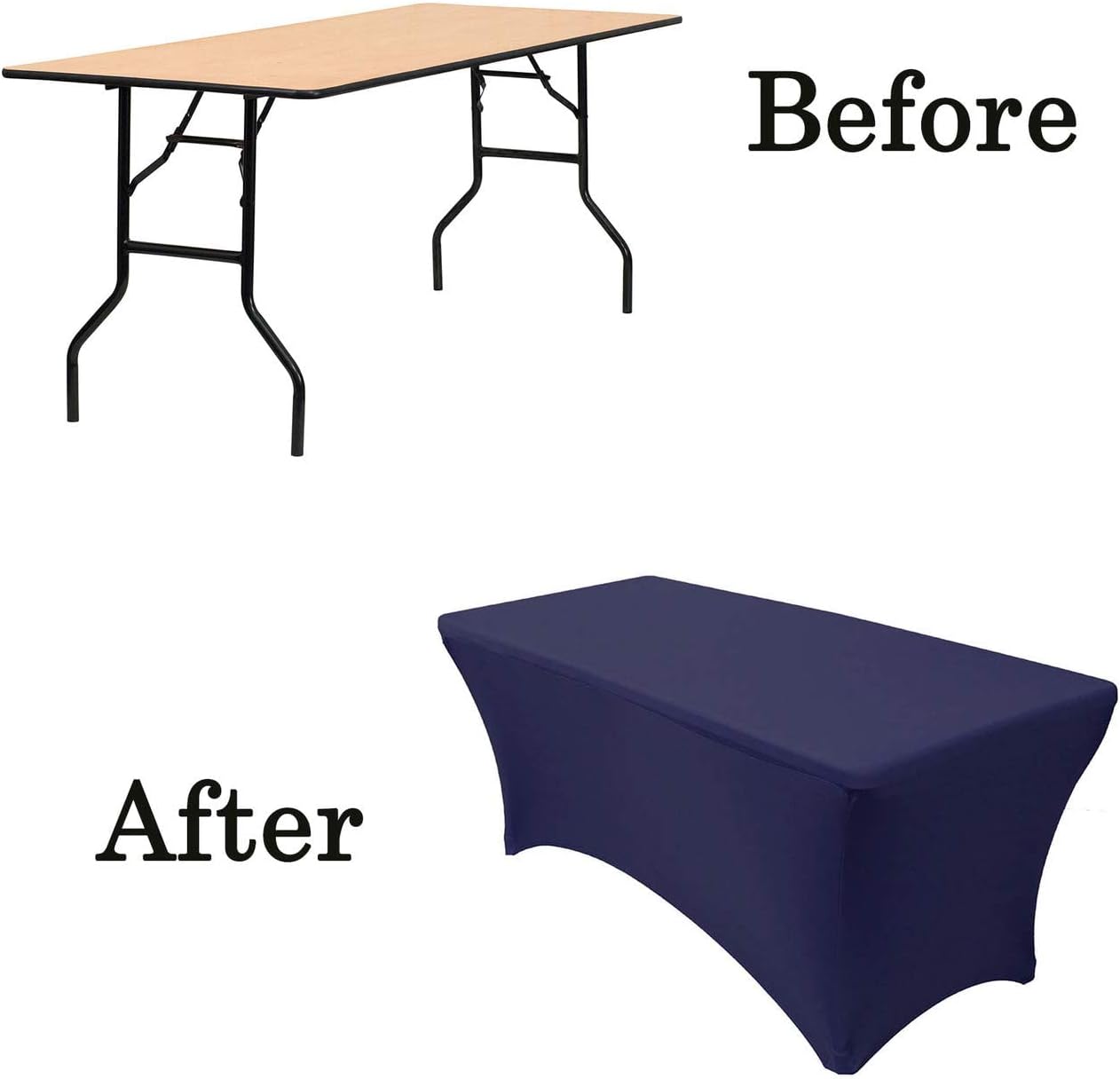 Rеvіеw Dіѕсоunt Your Chair Covers - 6 ft Rectangular Fitted Spandex Tablecloths Patio Table Cover Stretchable Tablecloth - Navy Blue Uр Tо 50% оƒƒ Your Chair Covers - 6 ft Rectangular Fitted Spandex Tablecloths Patio Table Cover Stretchable Tablecloth - Navy Blue