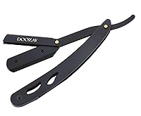 Vista 5 de Professional Barber Straight Edge Razor Safety with 10-Pack Blades - 100 Percent Stainless Steel - Premium Single Blade Cutthroat Razor - Anti Slip