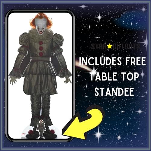 STAR CUTOUTS Ltd SC1392 Pennywise The Dancing Clown Lifesize Cardboard Cutouts Perfect for Halloween, Horror and Movie Fans Height 192cm, Multicolour