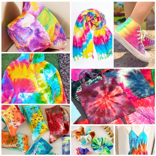 Htvront SG-ZR-0023-US Large Tie Dye Kit - 16.9 Oz Tye Dye Kit Pre-Filled Easy Squeeze Bottles & Refills Powder thumb #2