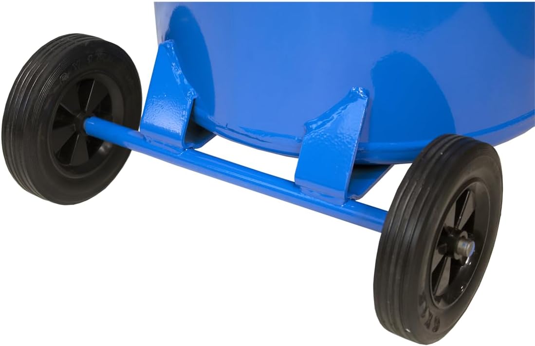 K Tool 74552HD Mobile Oil Drain, 18 Gallon Capacity, Adjustable Height from 45 to 70 Inches, Fixed Wheels and Swivel Casters, Funnel and Discharge Hose