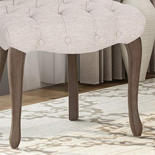 Case Tufted Dining Chair With Cabriole Legs (Set Of 2), Beige And Brown Washfinish #TOP4