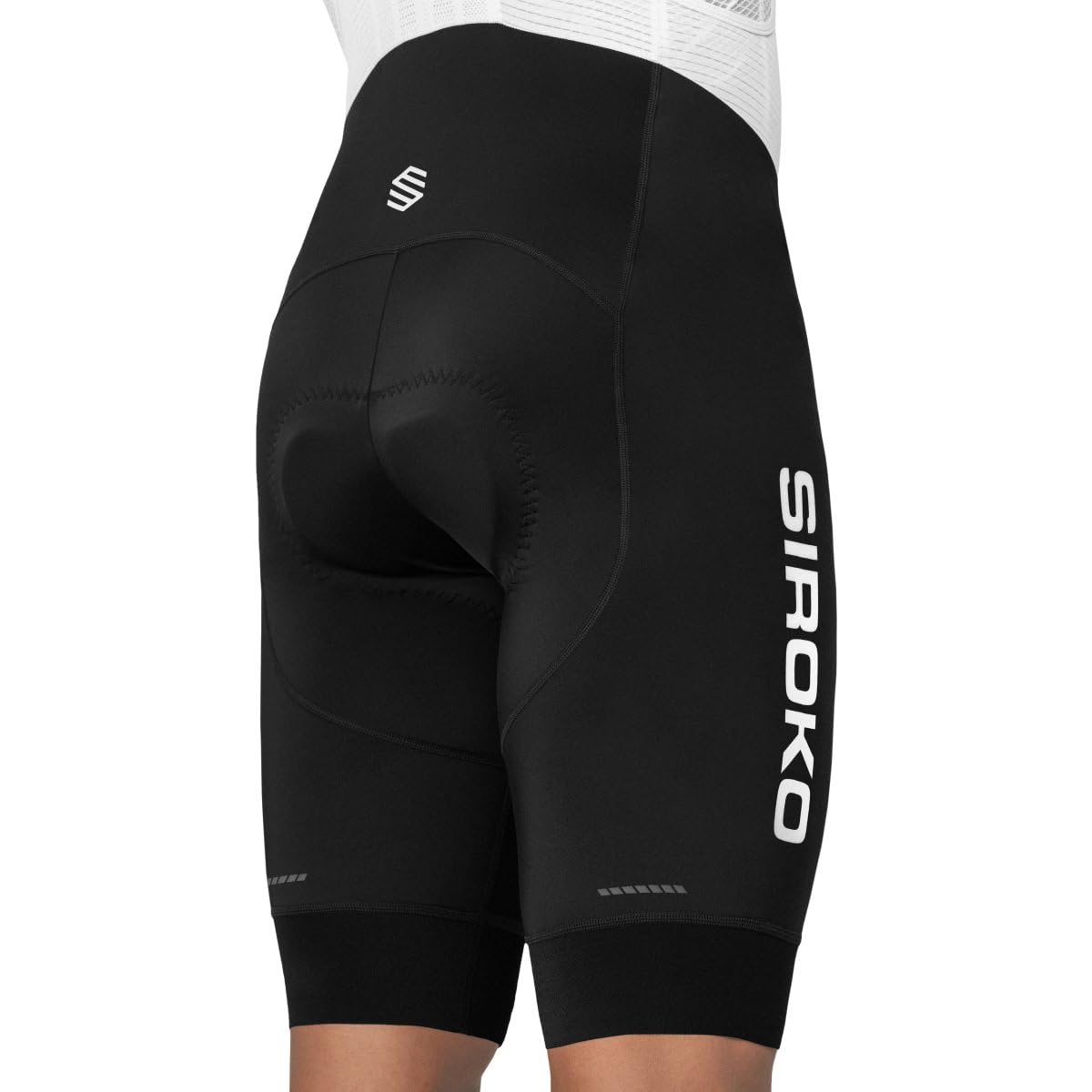 SIROKO - Culotte Ciclismo Mortirolo - XL - Negro/Blanco