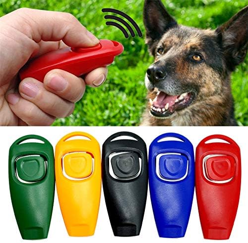 Dog Training Clicker Whistle Plastic Pet Dog Trainer Aid Dog Whistle Pet Puppy Training Equipment Products Pet Supplies Yellow