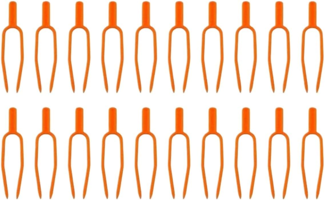 600 Pcs Plant Clip Strawberry Fork Tool Gardening Plastic Environmental Orange Durable Fixed Fixture Clamps Tools