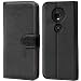 Produktbild Verco kompatibel mit Motorola Moto G7 Power Hülle, Handyhülle für Moto G7 Power Tasche PU Leder Flip Case Brieftasche - Schwarz