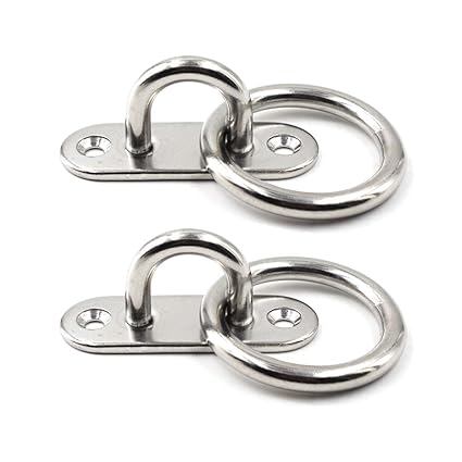 304 Stainless Steel Eye Pad Plate Anchor Mount with Ring 5/16