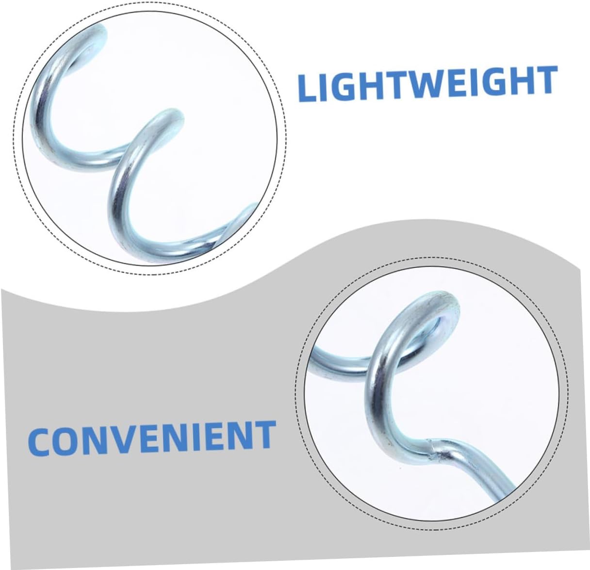 PRETYZOOM 4pcs Heavy Duty Iron Spiral Tent Stakes Ground Pegs for Camping Tarp Canopy Outdoor Lawn Dog Anchor