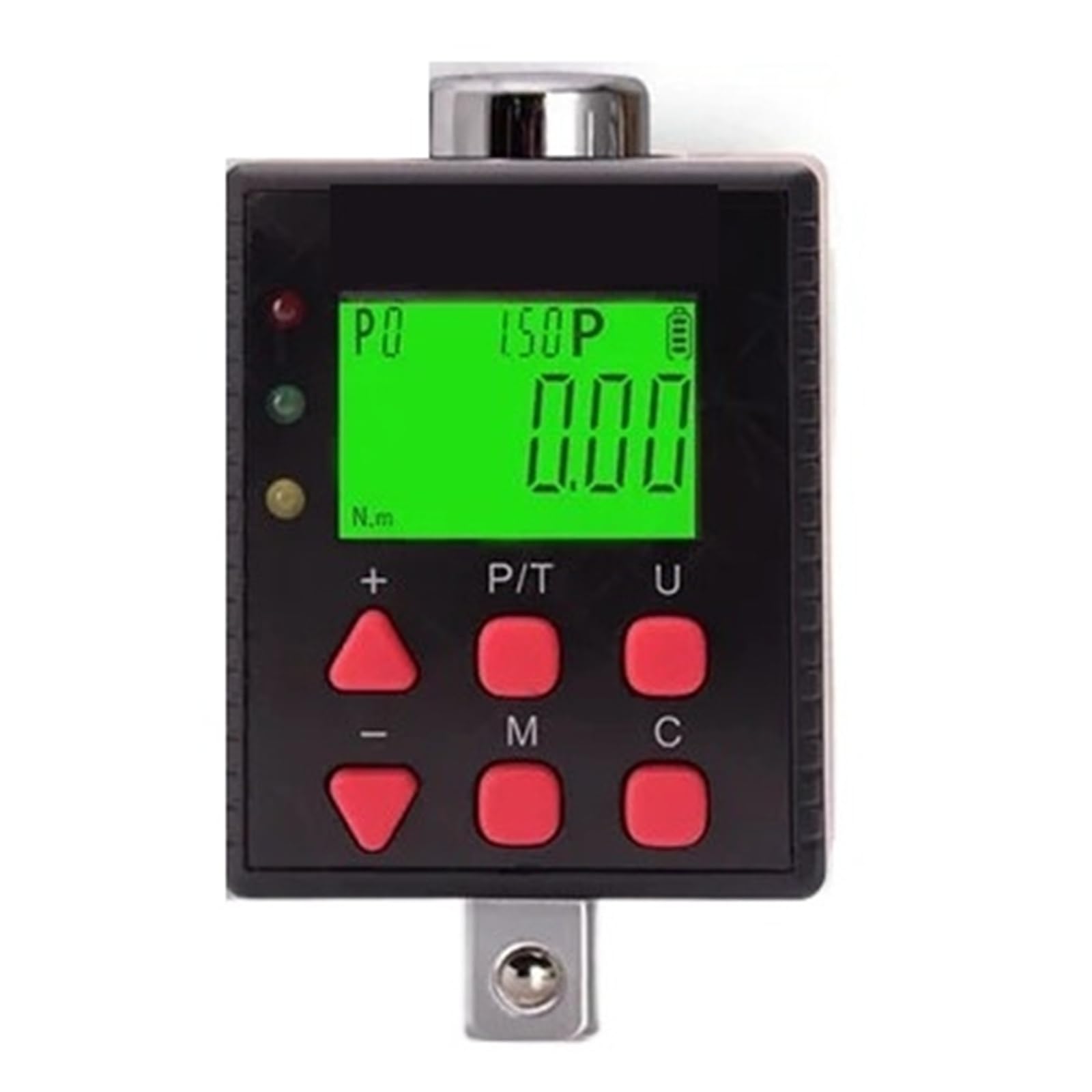 Jckjwl Black Digital Torque Meter, Adjustable Adapter Electronic Torque Ratchet Wrench 3/8'' & 1/4'' Adapters For Car Multiple Unit Switching(Torque3.4-340N.m)