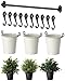 Ikea 22" Rail +10 Hooks + 3 Cutlery Caddy Pot + 3 Artificial Plants Kitchen Herb Deco Fintorp