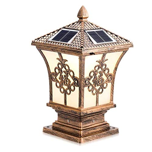 Phares de colonne solaire contre l'obscurité extérieure luminaire étanche européen pour entrée