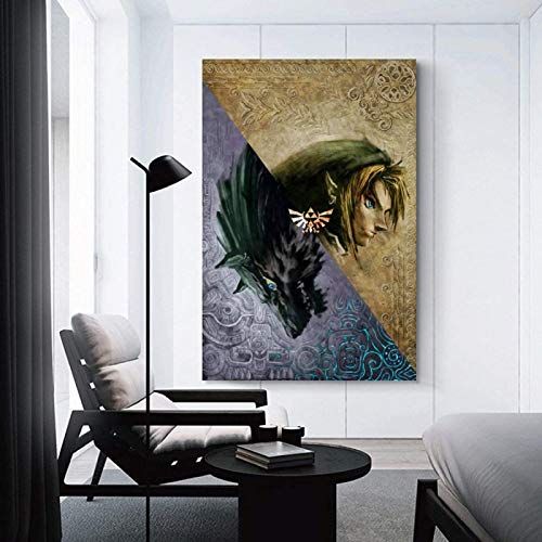 Impression sur Toile Zelda Twilight Princess Art Affiche et Mur Art Photo Impression Moderne Famille Chambre décor Affiches - Sans Cadre