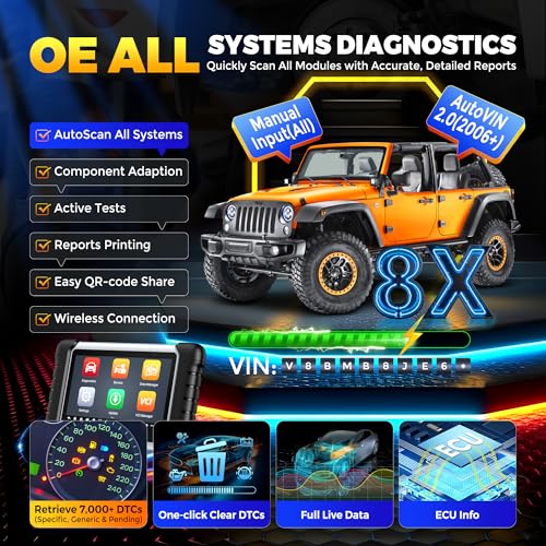 Autel MaxiCOM MK808BT PRO Scanner: 2023 Full Bidirectional Tool Level-up of MK808S MX808S MK808Z MK808, OS 11, 4G+64G 2.4G&5G WIFI, Active Test, 28+ Service, All Sys Diagnostics AutoAuth BT506 Support