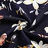 YATHON Vintage Party Dresses for Women Elegant Flower Print Pockets Short Sleeve Knee-Length Casual Swing Dresses for Junior Wedding Party (L, YT018-Navy Floral 01)