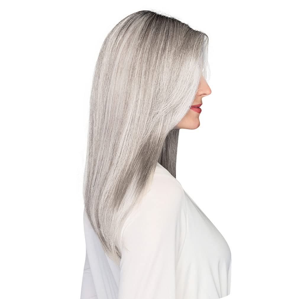 Raquel Welch Long 18 Inch Top Billing Top-of-The-Head Hairpeice, TOPPER ONLY, Not a Full Wig, RL56/60 Silver