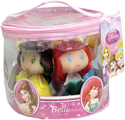 Disney Princess Bath Tub Pool Squeeze Toys 5 Pc Set Bendable Vinyl