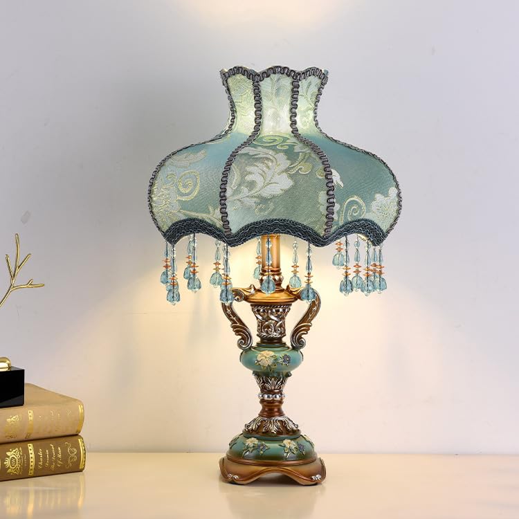 Jojofuny Paralume Vintage In Tessuto Con Frange - Stile Vittoriano Per Lampada Da Tavolo O Soffitto - 5