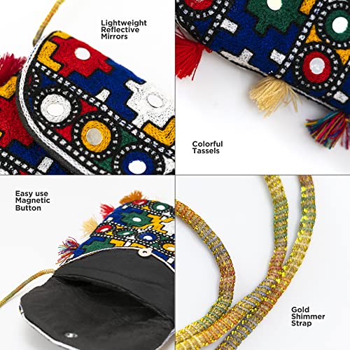 ARRC Hand Bag For Ladies| Ladies shoulder Bag | Casual Use Hand Clutch | Embroidered handbag | Women Ethnic Shoulder Bag3