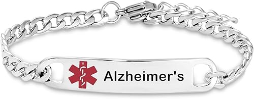 MiiFort Pulseras de identificación de alerta médica para hombres y mujeres SOS Identificación de emergencia ICE Health Alergy Concientización