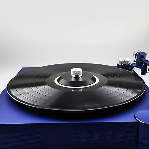 Miniatura 6 de Estabilizador de disco de vinilo Audio LP para tocadiscos con soporte de pesoabrazadera, color negro, 500332122