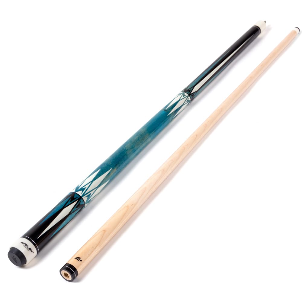 Riley Taco de billar americano de 147 cm, punta de 13 mm, completo con funda rígida