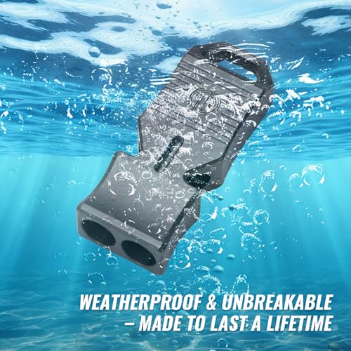 TACRAY Titanium Emergency Survival Whistle, Portable Necklace Whistle, Loud Whistle up to 120~130db, Good for Life Saving, Hiking, Camping, and Pet Training - Image 6