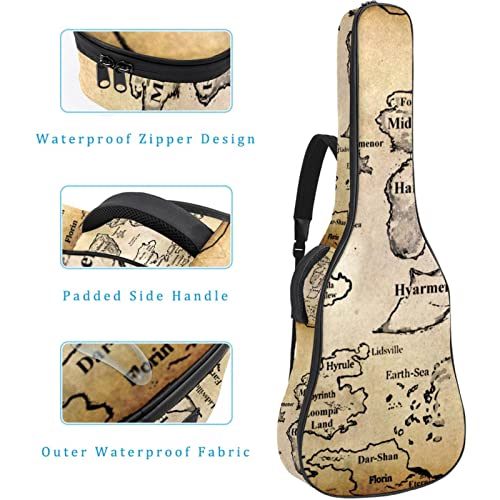Hondank Housse de transport étanche pour guitare avec bandoulière réglable et broderie, phare, bateau, vagues… - Les Beatles, Paul McCartney, John Lennon, RIngo Starr, George Harrison Hondank Housse de transport étanche pour guitare avec bandoulière réglable et broderie, phare, bateau, vagues… – Image 5