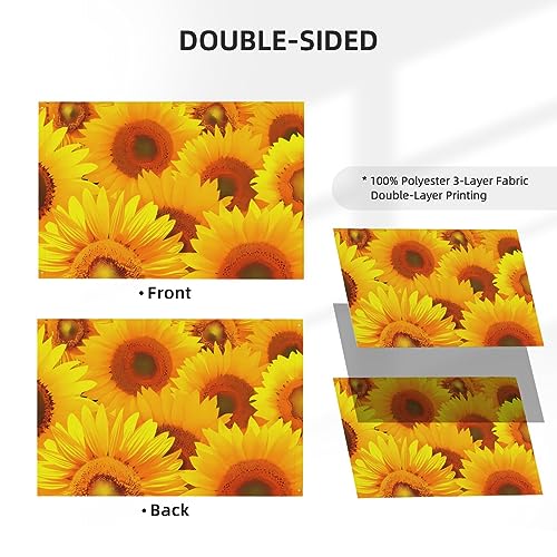 Drapeau de jardin tournesol grand format bannière décorative de maison - 4