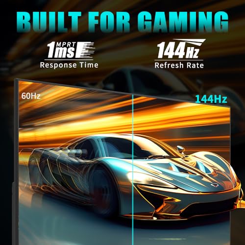Image of Viewedge Gaming Monitor 24 Inch FHD 144hz, IPS 1ms 1080p Computer Monitor | 110% sRGB, Bluelight Filter, HDMI & VGA Port, Support Wall Mount
