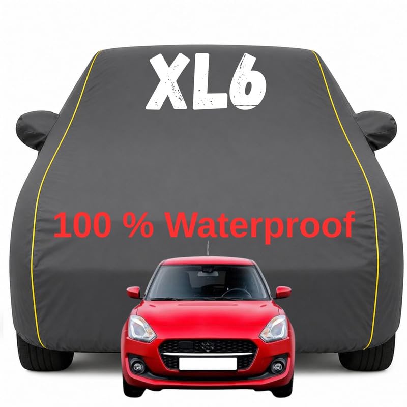 Image of Durable Full Body Waterproof XL6 Car Cover | Premium Polyester Grey Cover | Custom Fit Vehicle Protection | UV Resistant, Dustproof, Scratch Resistant, Heat & Wind Protection