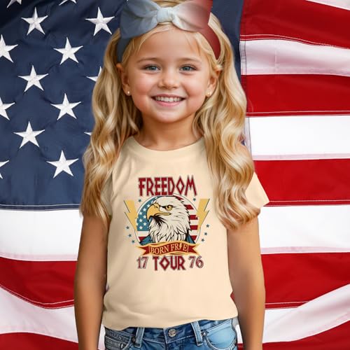 4th of July Shirts Toddler Girls Boys American Flag Shirts Kids Patriotic Independence Day Outfit 5-12 Years3