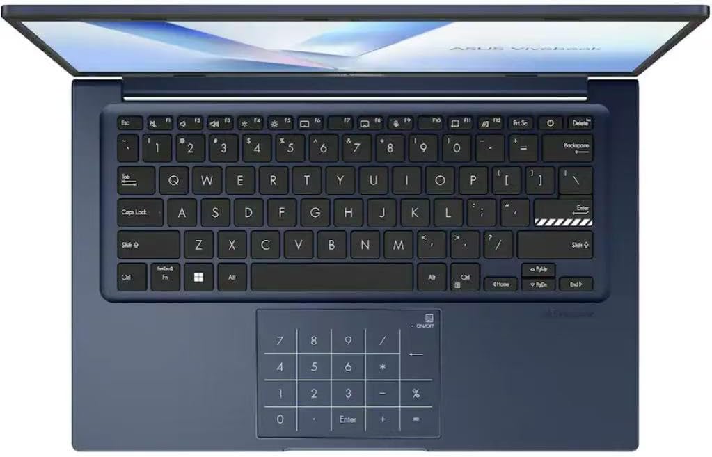 ASUS Vivobook 14 Laptop, 14" IPS 1920 x 1080 (Full HD) LED Display, Intel i5-120U, Deca-Core, 8GB RAM, 256GB SSD, HDMI, Quiet Blue, Windows 11 Home in S Mode, TWE Wireless Earbuds