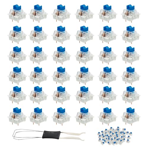 Interrupteur bleu de clavier mécanique étanche et résistant à la poussière HARY lot 100 pcs