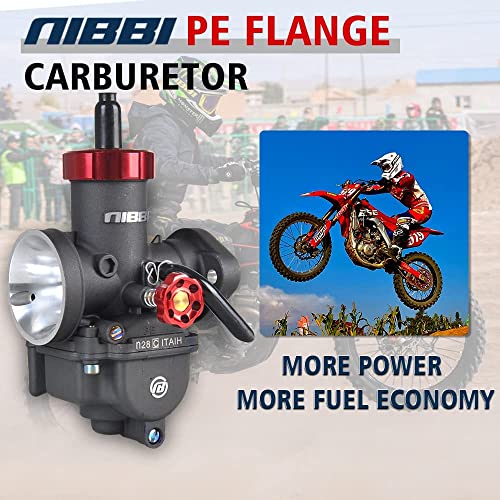 Nibbi Carburetor Pe28Mm,Fit 200Cc 250Cc Flange Motorcycle Engine With Carb Jets - For Dirt Pit Bike Mini Bike Motocross Cg175/200/250 #TOP5