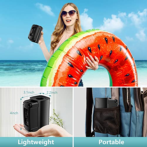 Elektrische luftpumpe, wiederaufladbare tragbare drahtlose Luftpumpe mit 4000mAh schnell auffüllbarer aufblasbarer elektrischer Pumpe für Luftmatratze, Schlauchboot, Schwimmring, Yoga Ball - Image 3