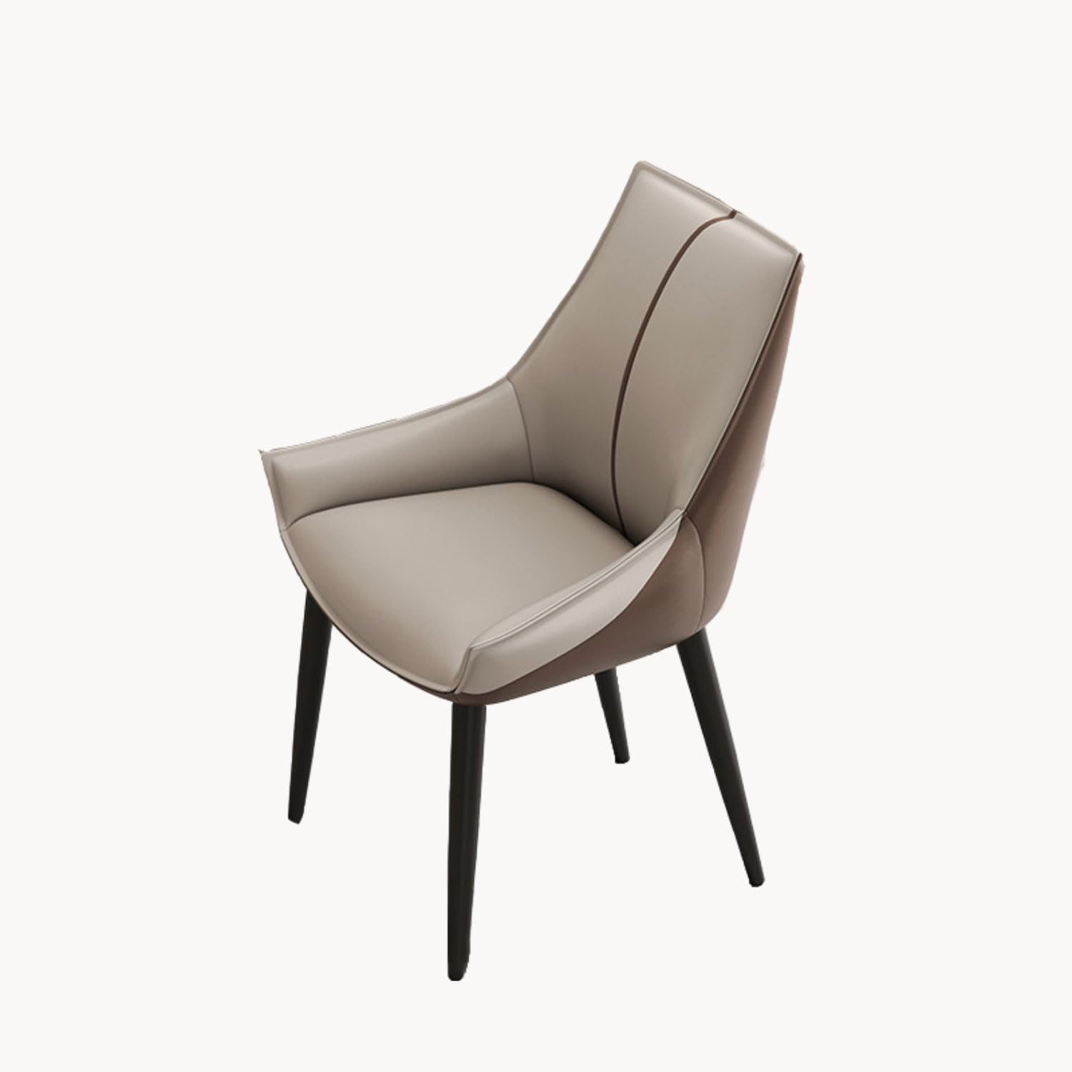 Chaise de salle à manger lot de 2 en similicuir rembourré avec accoudoirs confortable